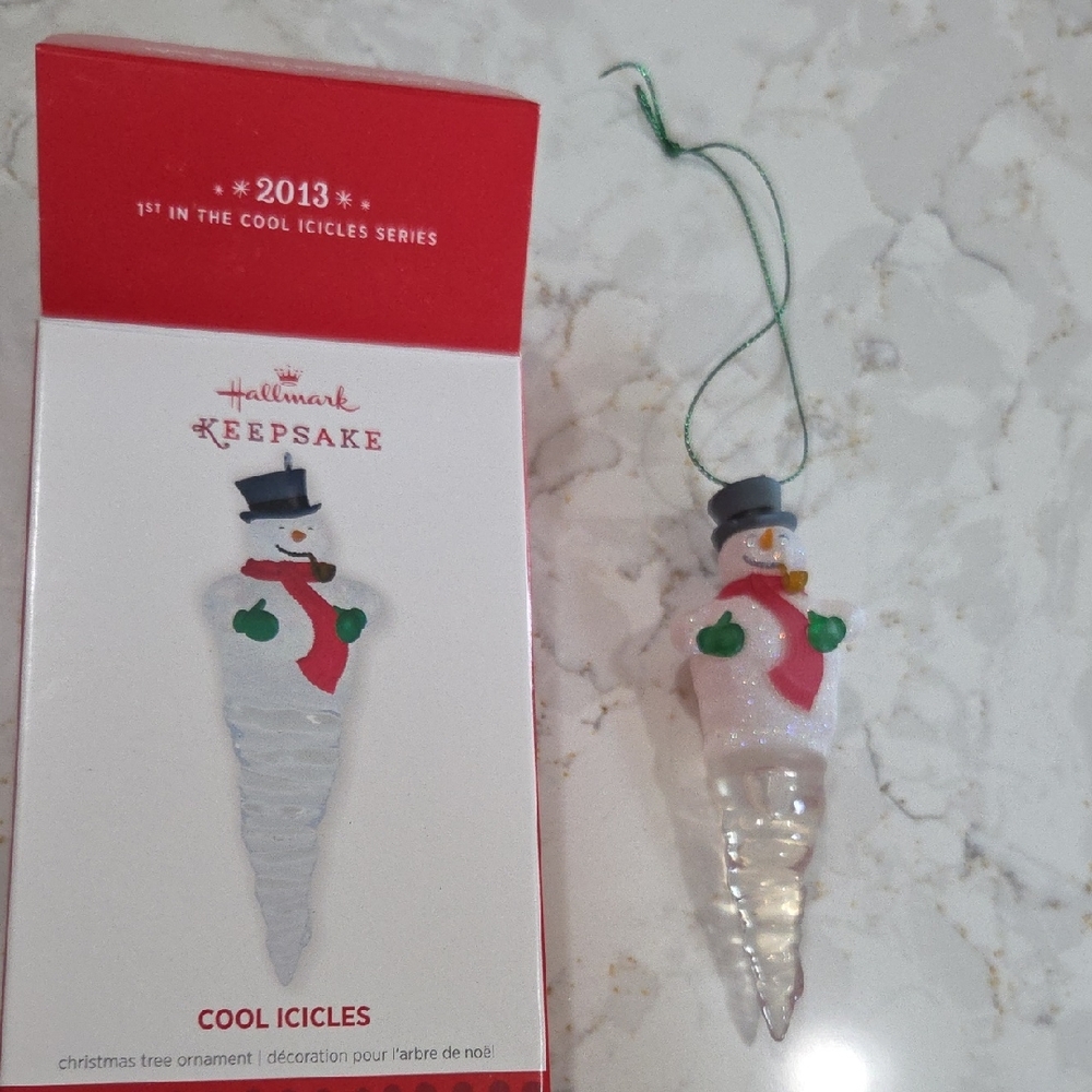 2013 Hallmark Keepsake Cool Icicles Snowman Christmas Ornament